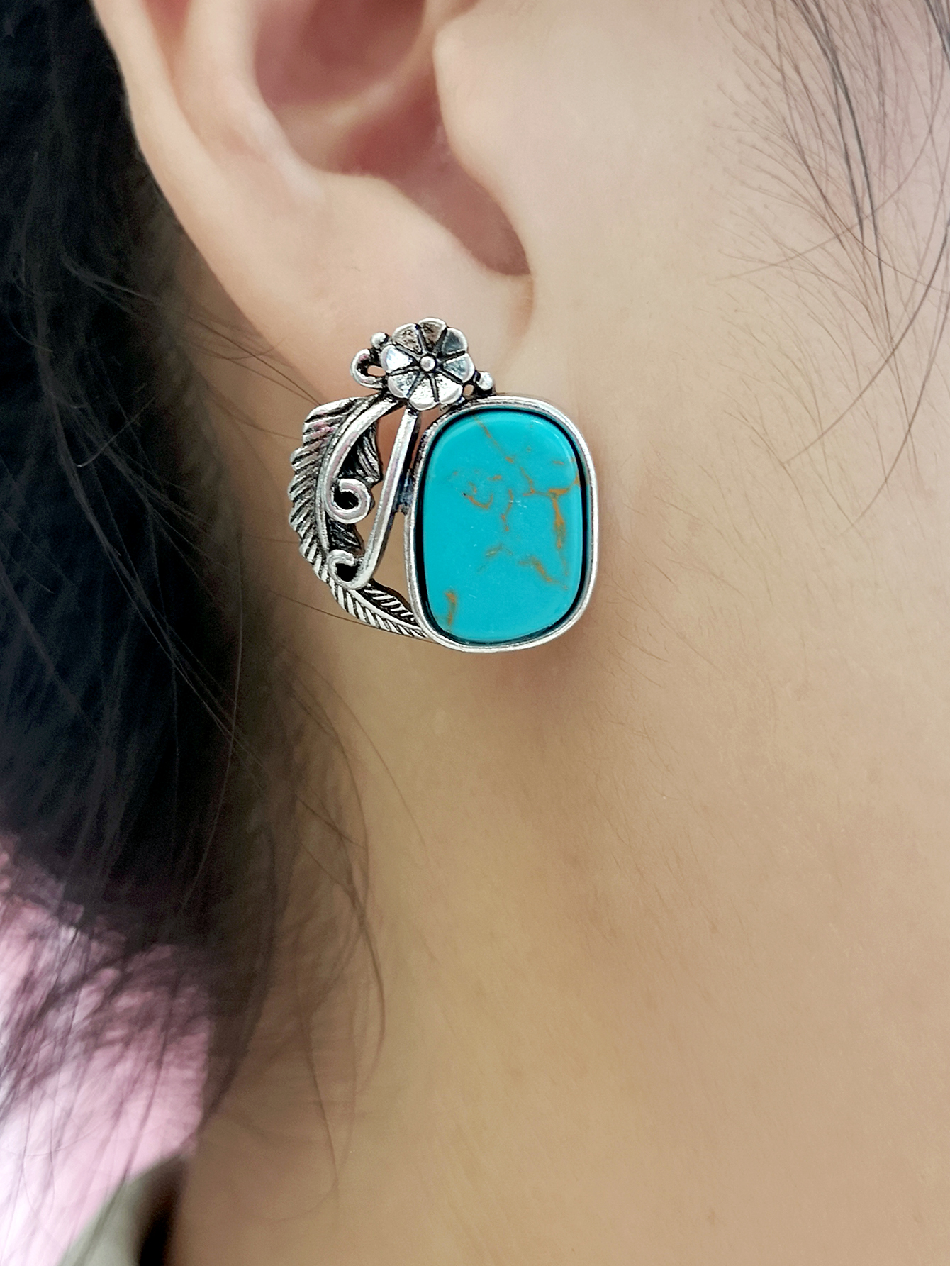 Personalized Solid Color Dual-use Short Earrings