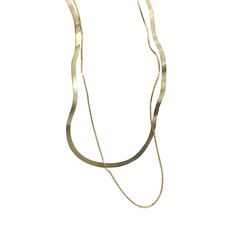 Double Layer Snake Bone Sterling Silver Hip-hop Personality Retro