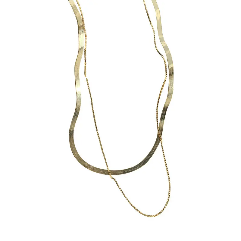Double Layer Snake Bone Sterling Silver Hip-hop Personality Retro