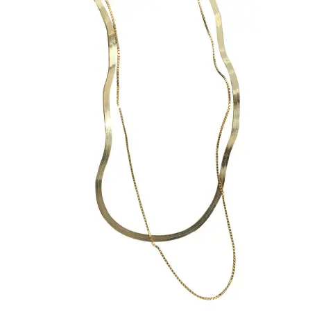 Double Layer Snake Bone Sterling Silver Hip-hop Personality Retro