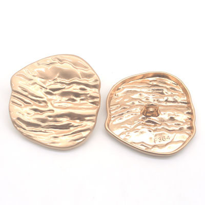 Title 3, Irregular Metal Buttons With Shaped Tree Pattern