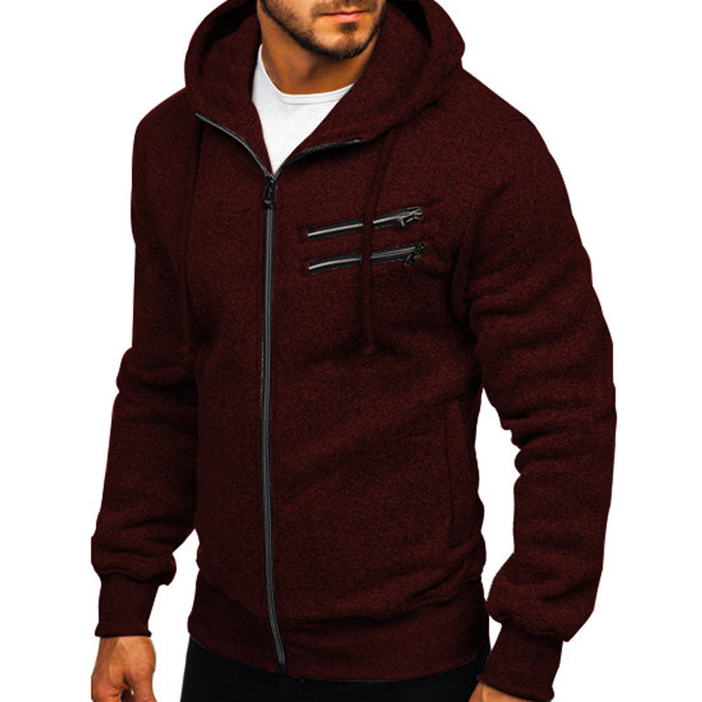 Title 6, Mens Fleece Cardigan Zippered Hoodie Jacket. P...