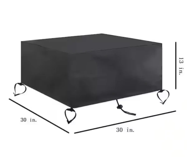 Square Fire Pit Cover, 30 In, Black - Image 3