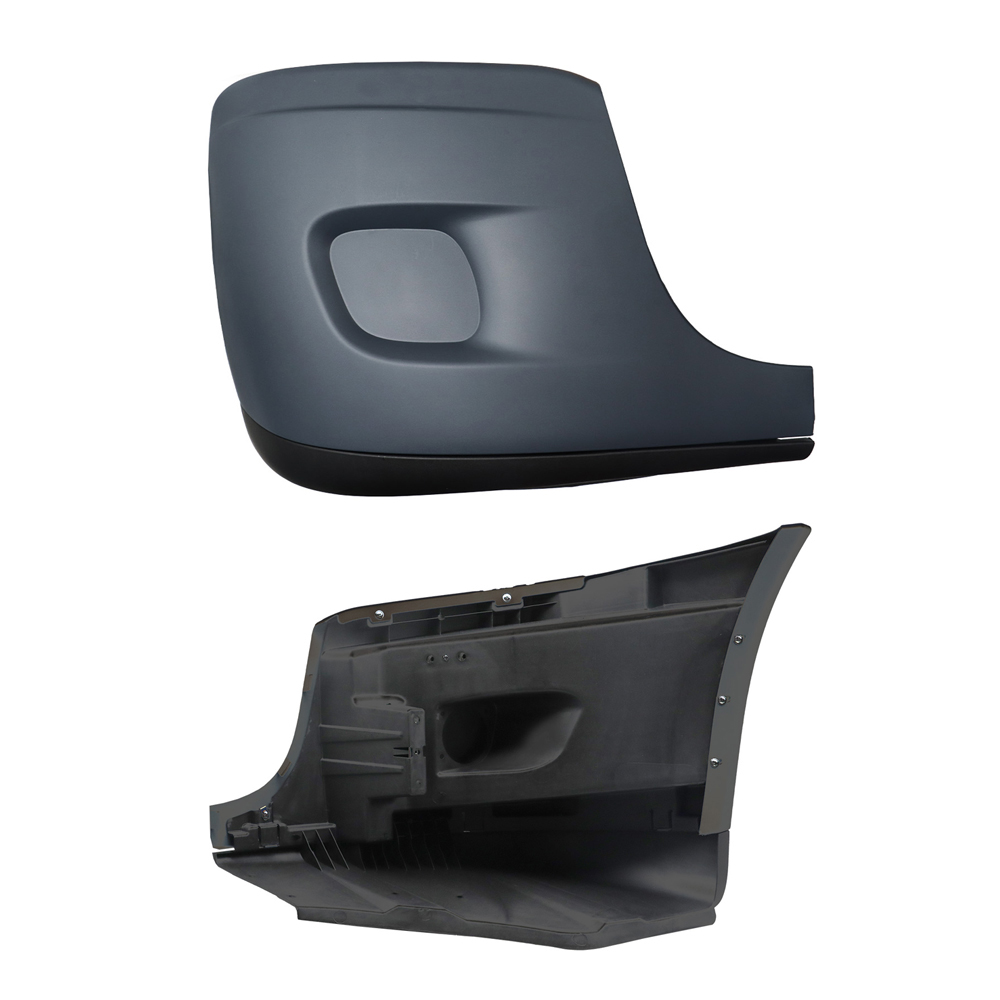 Freightliner Cascadia right bumper reinforcement and cover — side profile