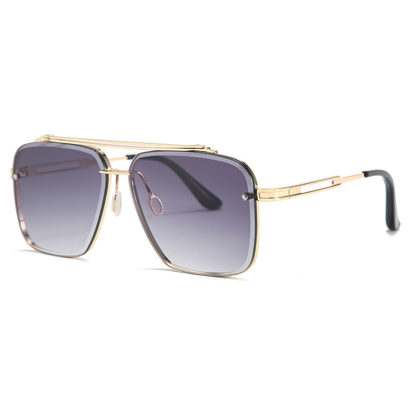 Mens Fashion Double Beam Cut Edge Sunglasses - Image 9