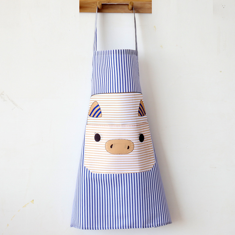 Title 2, Cartoon Pig Sleeveless Apron Hanging Around Neck