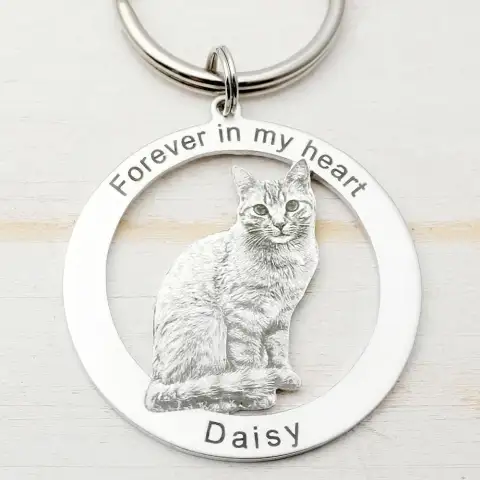 Custom Keychain Picture Keyring Dog Photo Pet Memo