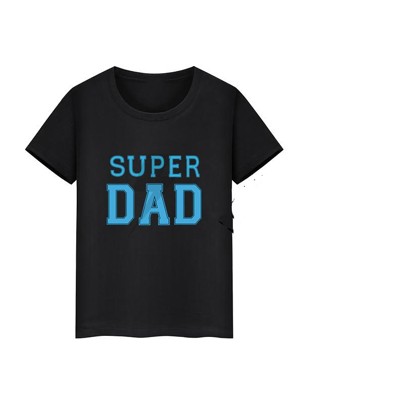 Title 1, Super Dad Schwarzer Schriftzug Kurzarm T-Shirt ...