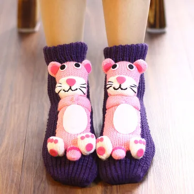 Thickened Middle Tube Thick Line Adult Christmas Socks Gray - Shop at LoveMi