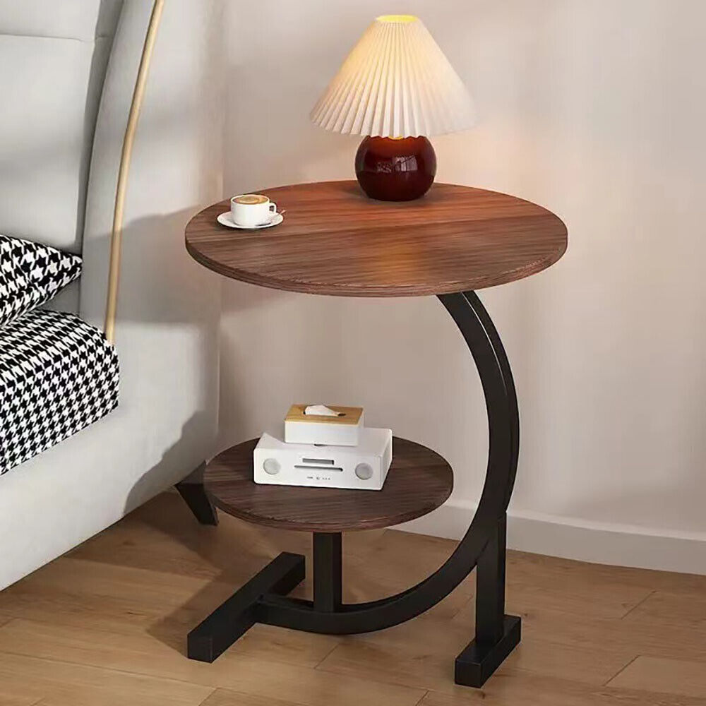 Side Table C Shaped For Sofa Coffee End Tables Living Room Bedside — image 11