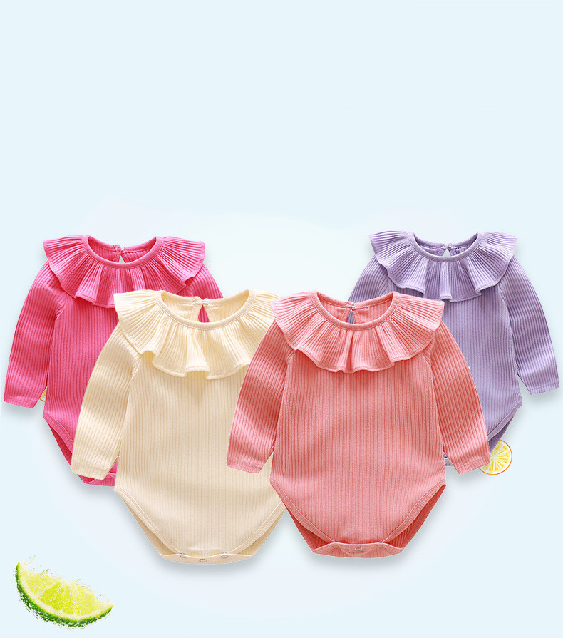Pure Cotton Pit Strip Jumpsuit Super Cute Newborn