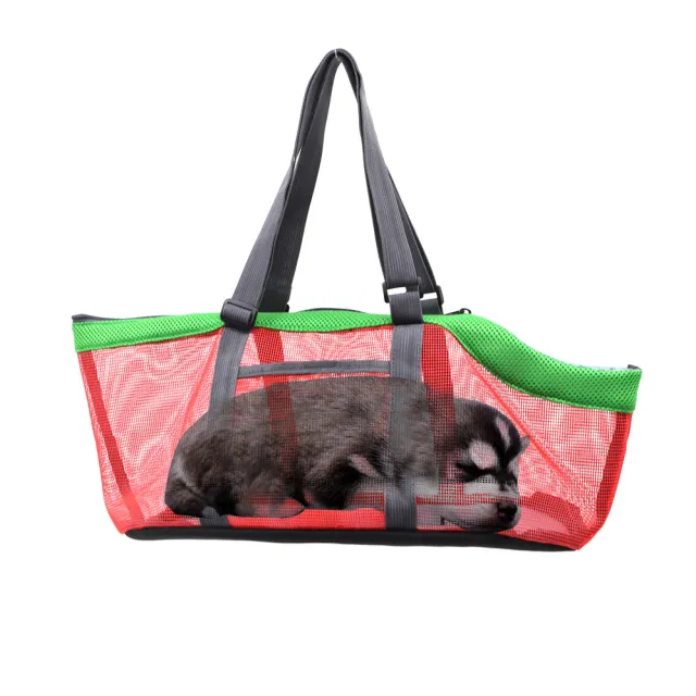Portable Foldable Pet Panoramic Breathable Large Capacity Handbag Green Red - Shop at LoveMi