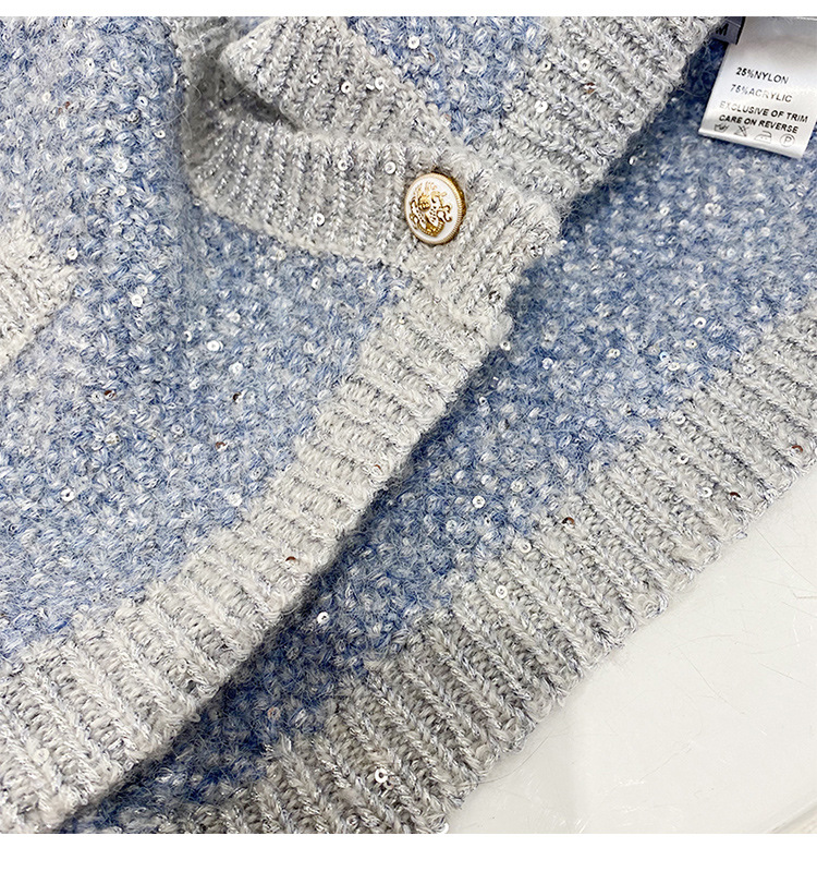 Title 6, Knitted Jacket Women Autumn V-neck Sweater Card...