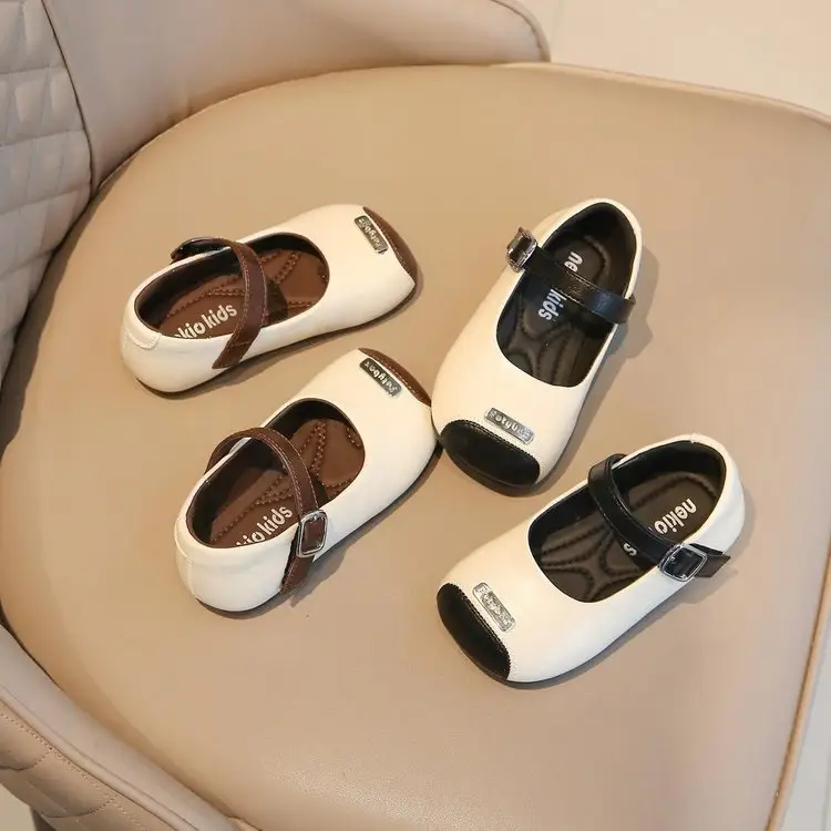Girls' Little Leather Shoes French Fragrant Princess