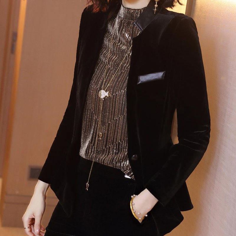 Short Black Cardigan With Small Fragrant Style And Western Style