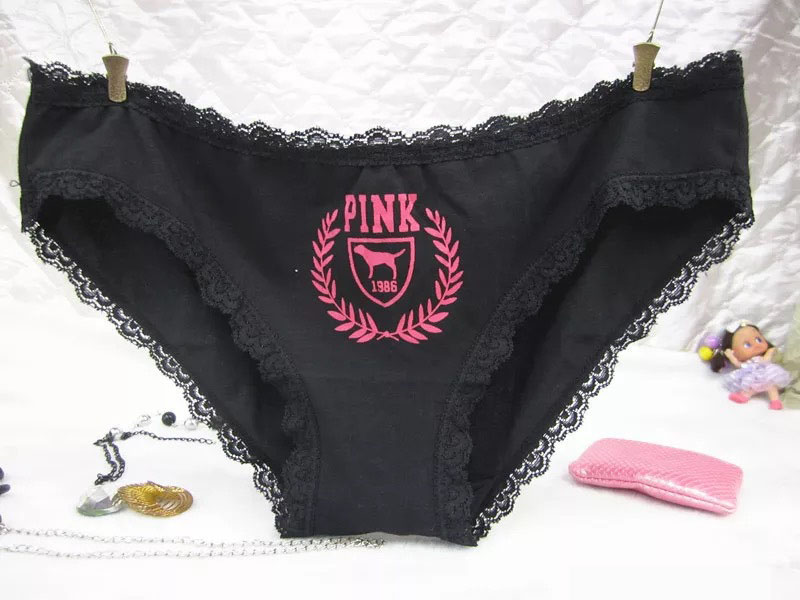 Underwear Women's Cotton Lace Mid waist Briefs Breathable Seamless Cotton Girls Underwear Black - Shop at LoveMi