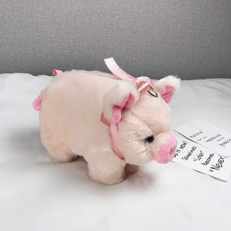 Japanese Piggy Plush Large Capacity Ladies Shoulder Bag