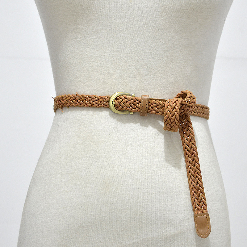 Title 5, Classic vintage wax rope braided thin belt