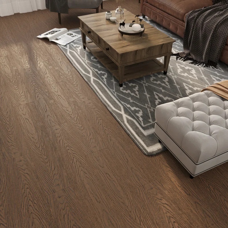 Walnut colored Prefinished Tongue and groove Solid Bamboo Flooring thumbnail 1