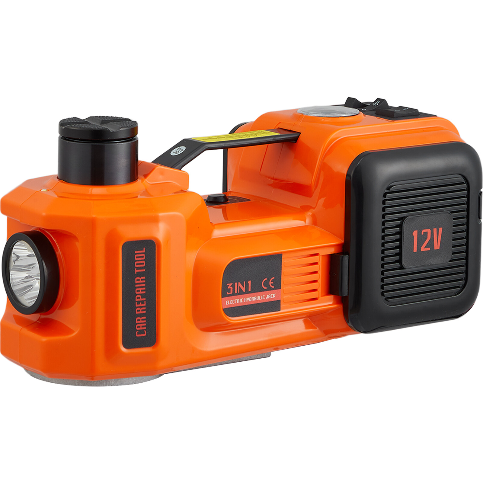 Electric Hydraulic Car Floor Jack 5 Ton 12V W&Impact Wrench Inflator Pump