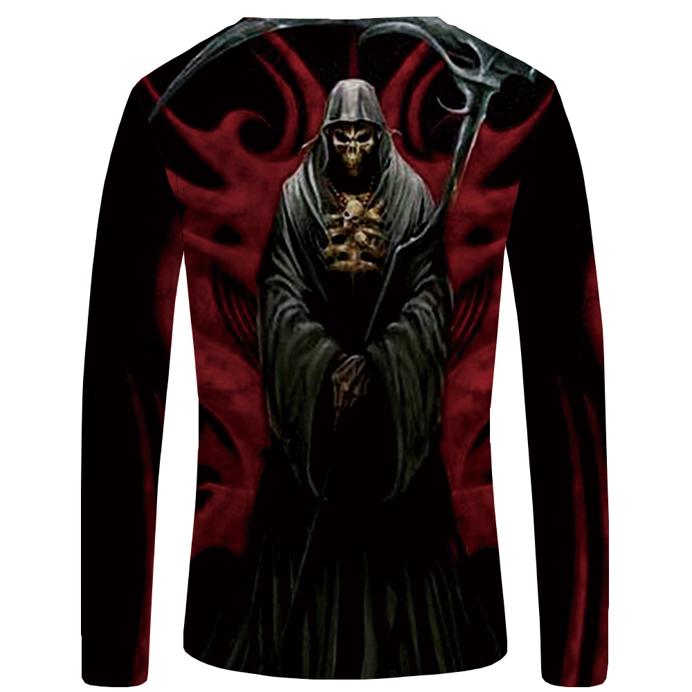 3D Digital Printing Long Sleeve Round Neck Casual Personality Men's Clothing