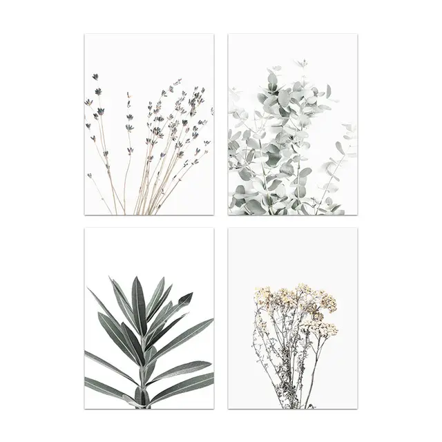 Nordic Small Plant Decoration Painting Canvas