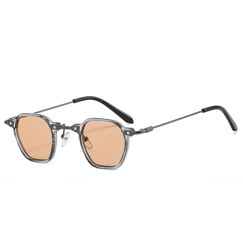 Vintage Small Frame Round Steampunk Sunglasses - Image 5