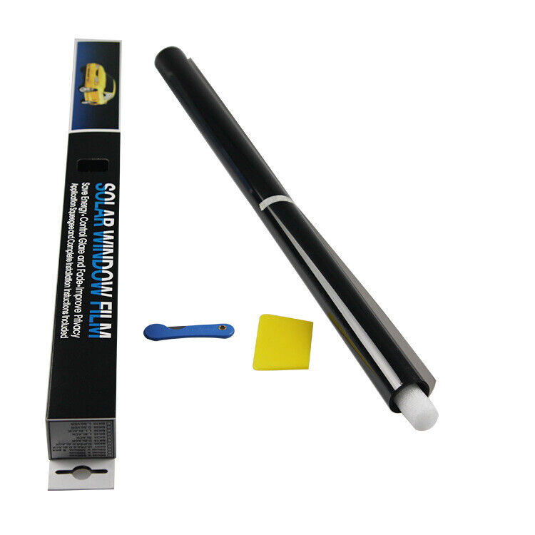 CAR WINDOW TINT FILM KIT TINTING SUPER DARK BLACK LIMO  75CM X 6M UK