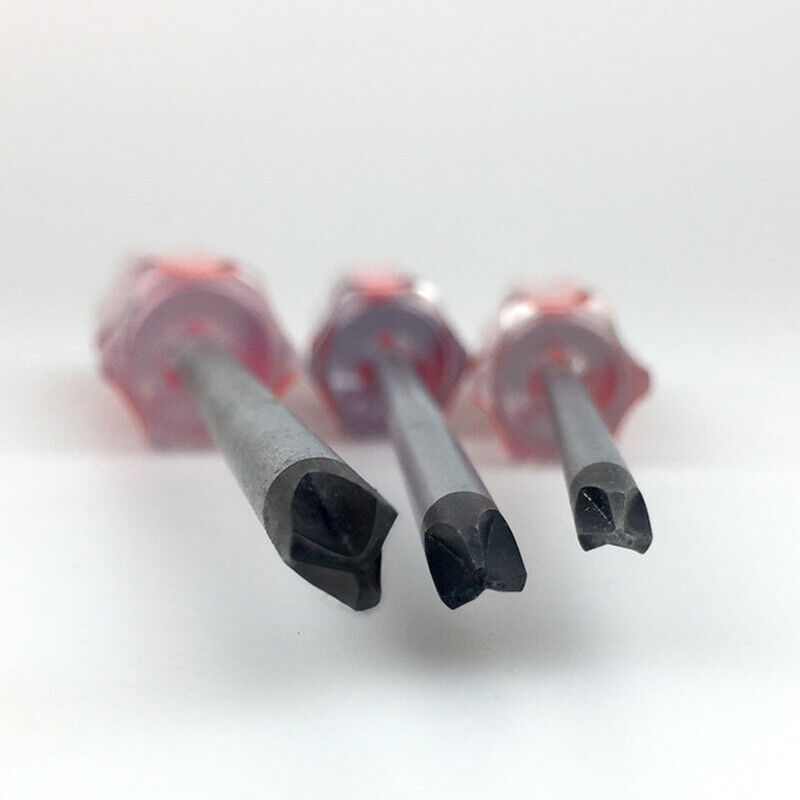 4X 3 4 5 6mm Y-shaped Tri-wing Screwdriver Nonslip Grip Steel Black Magnetic 6