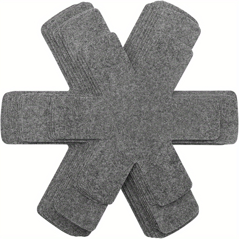 12 Pack Of Pot Protectors 3 Sizes For Perfect Stacking Of Pots, Pans, Bowls, Skillets, Glassware, Bakeware, Cookware And More PS Material, No Electricity Required