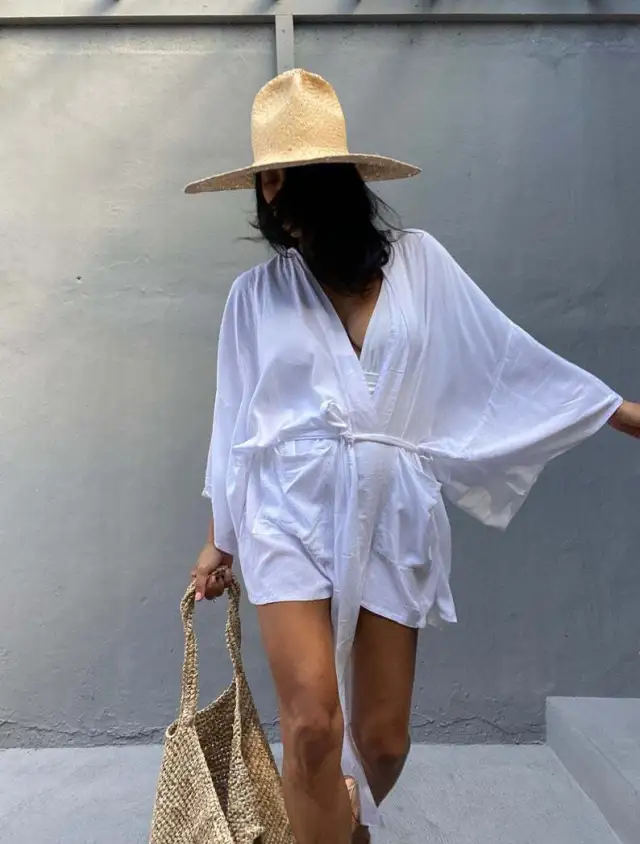New Ladies Short Cardigan Casual Beach Sunscreen Shirt White - Shop at LoveMi