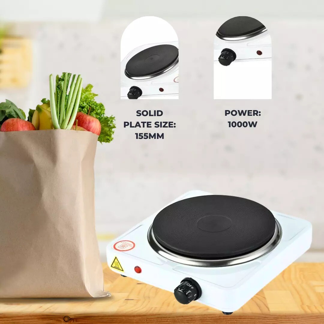 1 0 0 0 W Electric Portable Kitchen Single Hot Plate Hob 10