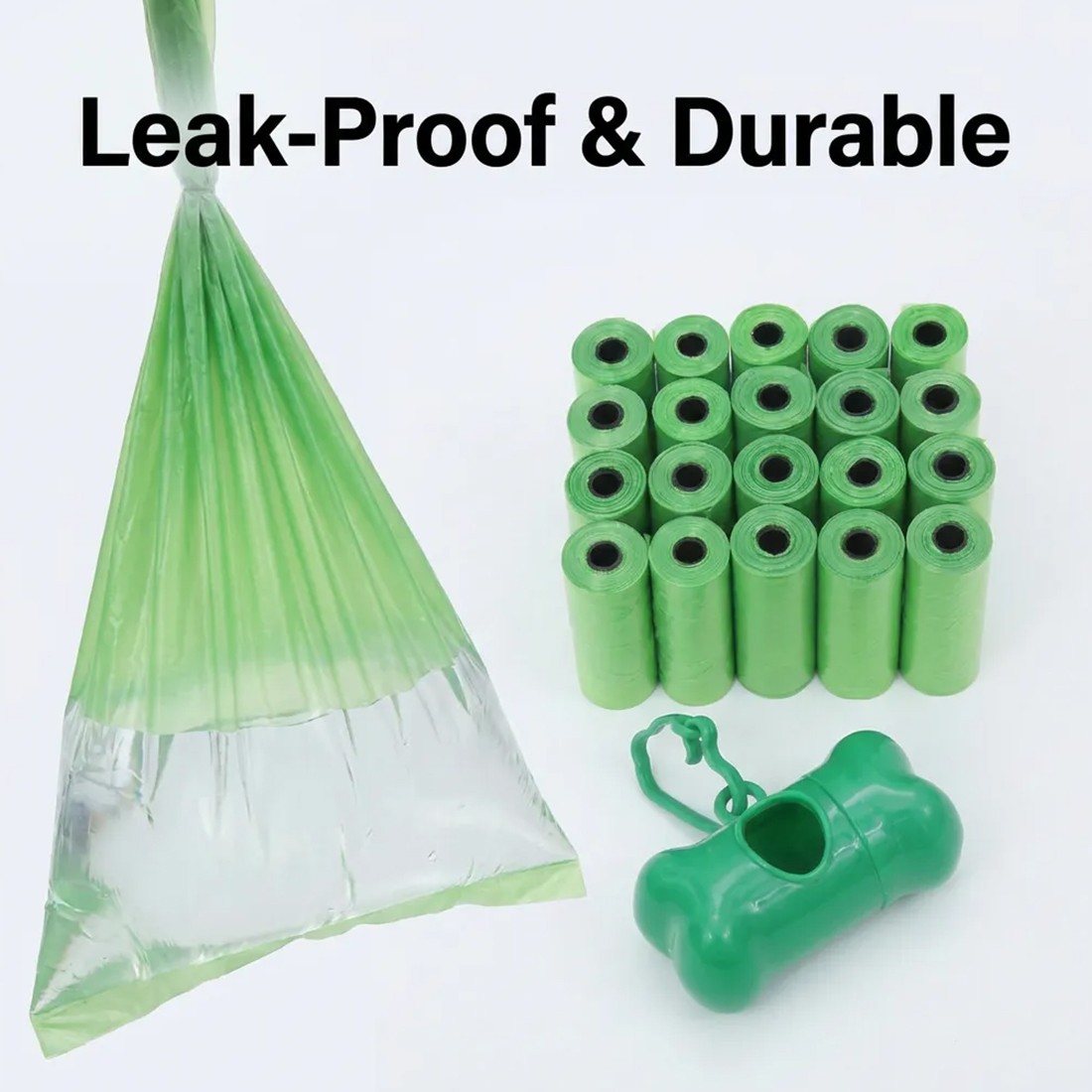 1100x Dog Poo Bags Biodegradable Pet Cat Poop Waste With Dispenser UK — image 2