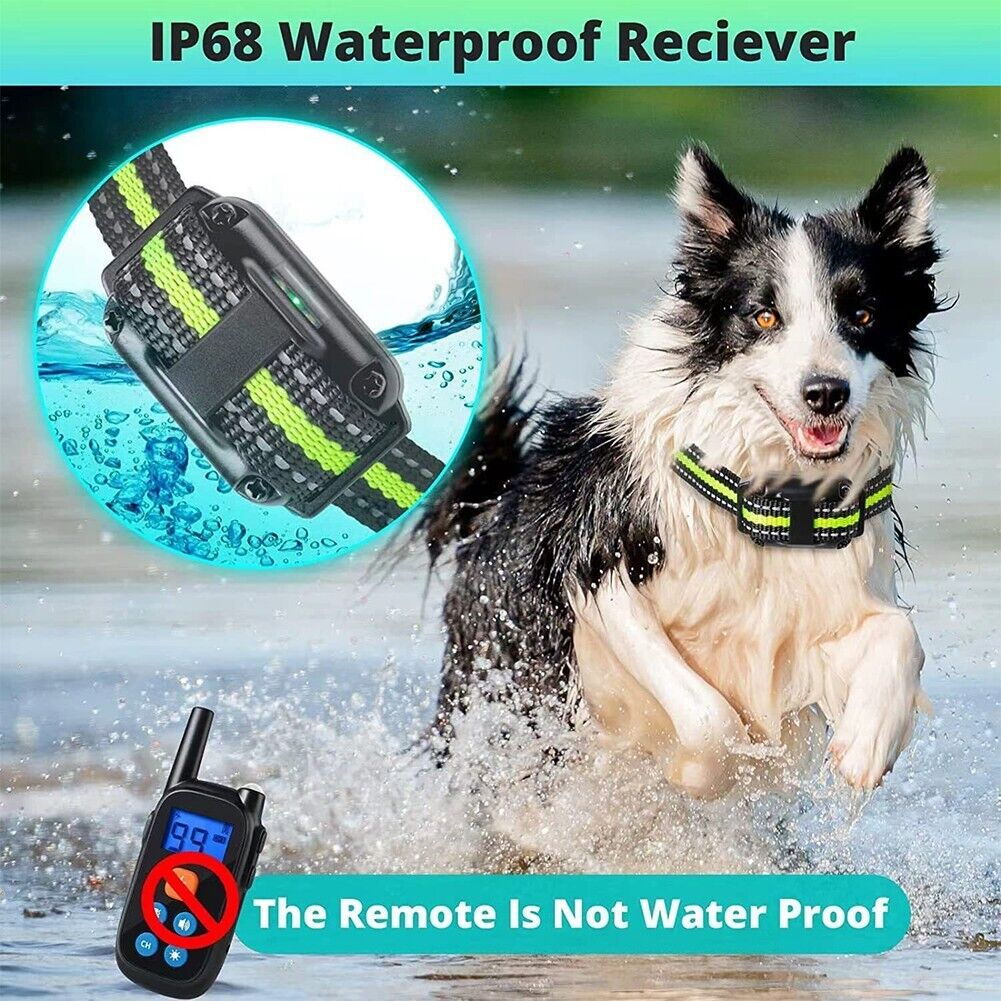 For 2 Dogs  Dog Training Collar Remote Control Anti Bark Vibration Pet Obedience Safe