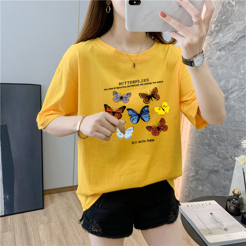 Title 4, Summer Butterfly Loose Large Size Half-sleeved ...