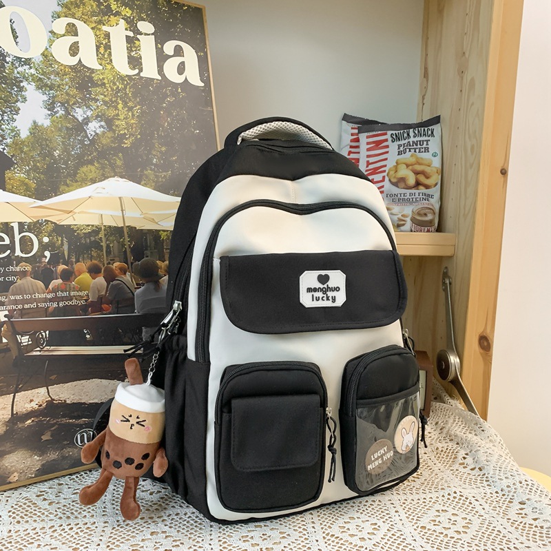 Cute Campus Preppy Backpack Large Capacity Multi-pocket Bags Women Primary Junio - Picture 10 of 18