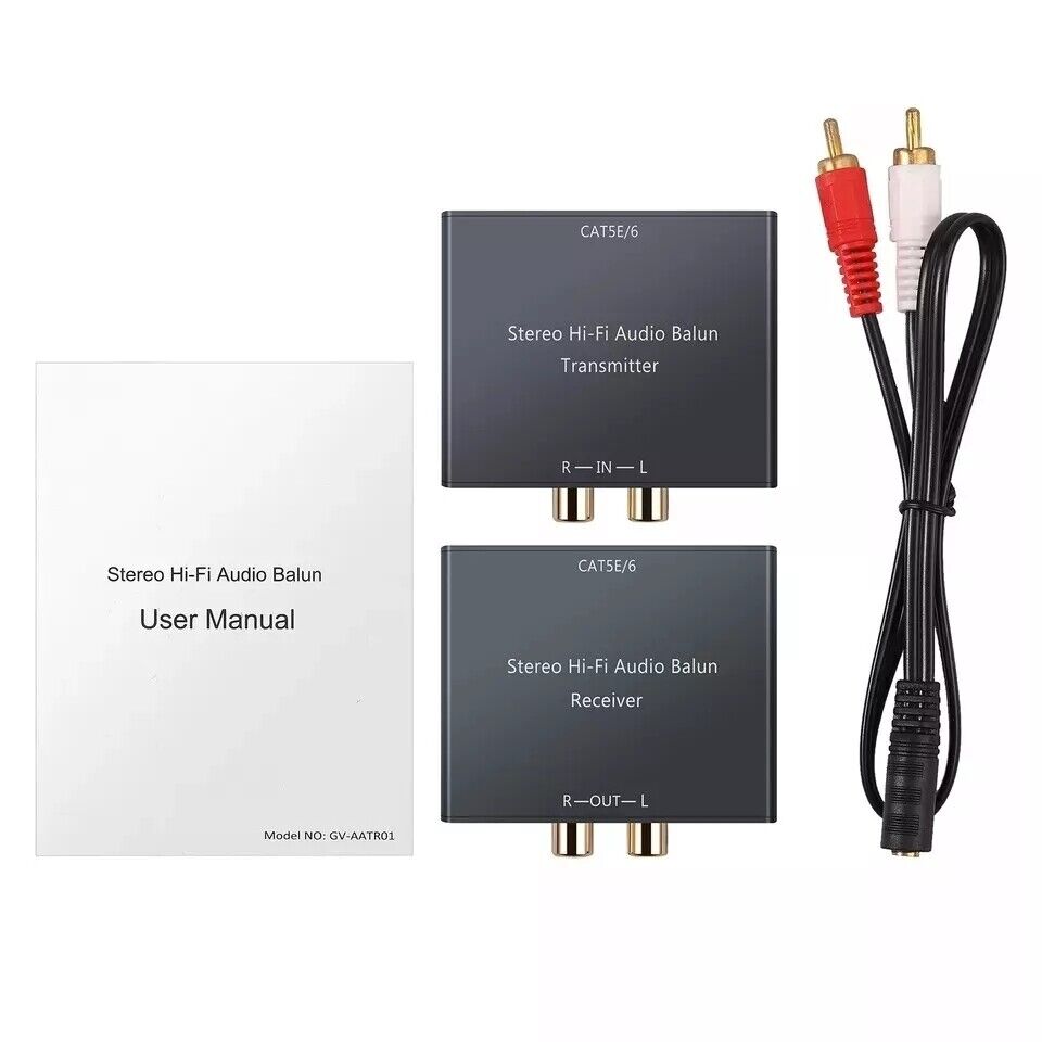 RCA Analog Audio Extender 2-CH Stereo Over Cat5e-Cat 6 For Hi-Fi Amplifiers — image 7