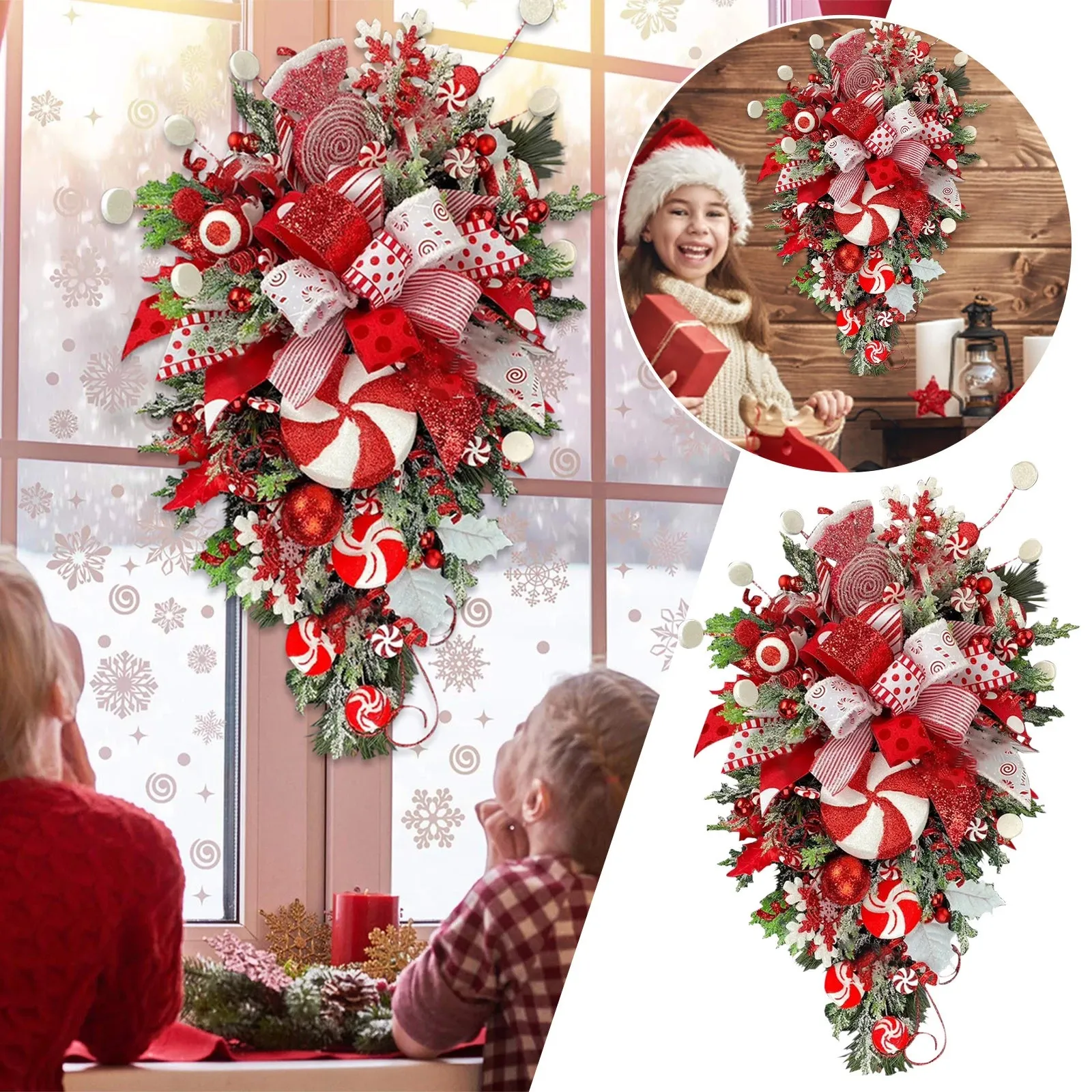 Christmas Upside Down Tree Door Wall Decoration – image 3