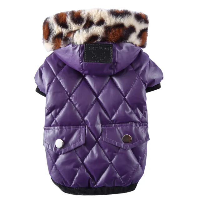Zippered Cotton Padded Clothes For Pets Purple A - Shop at LoveMi