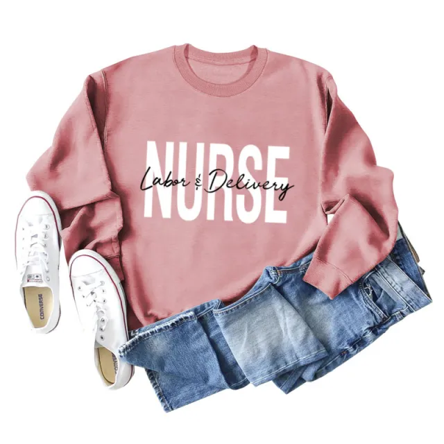 Round Neck Letter Printing Loose Plus Size Long Sleeve Sweater Gold - Shop at LoveMi