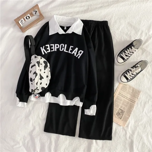 New Korean Junior High School Girls" Autumn Clothes Black - Shop at LoveMi