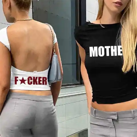 Backless Short Sleeve White Y2K Clothes Crop Top Women