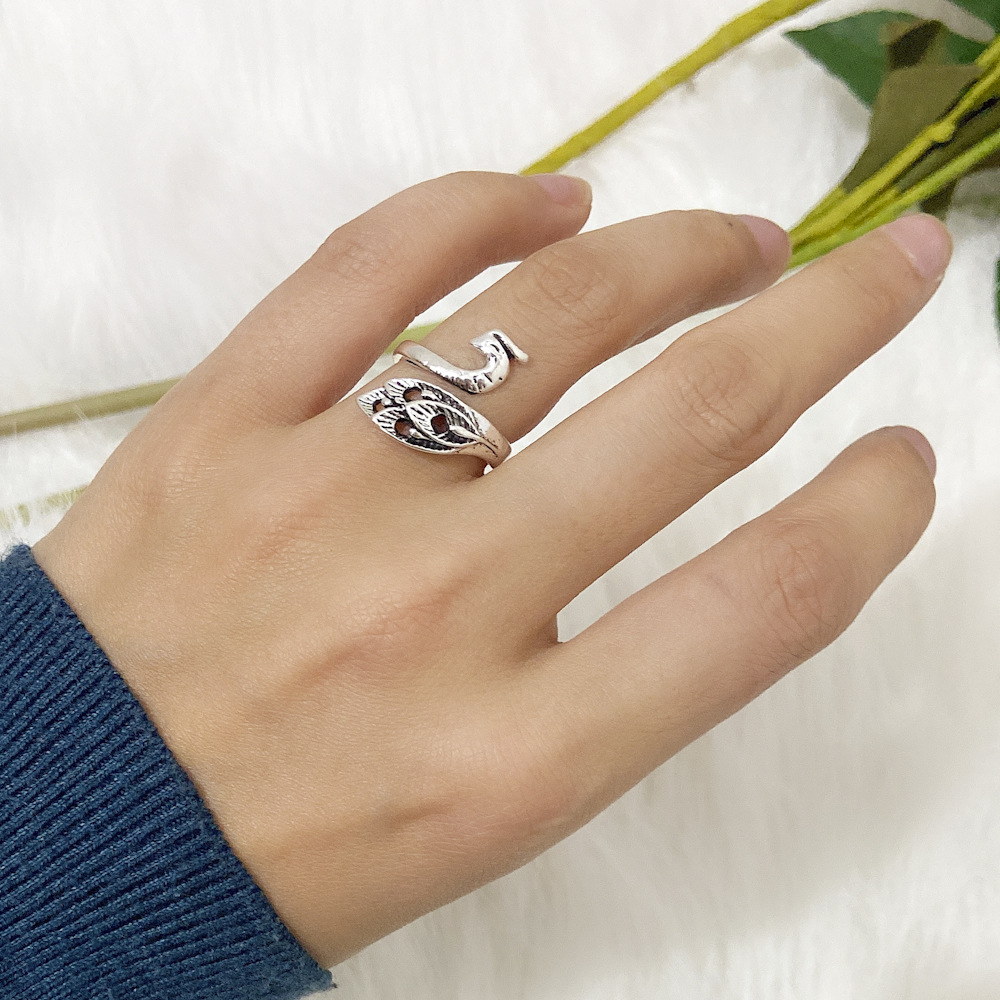 Hip-hop Personality Vintage Peacock Ring