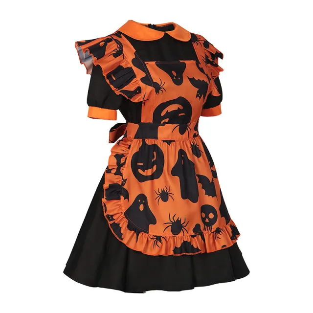 Costume party performance uniform pumpkin maid outfit Pumpkin Maid Costume M - Shop at LoveMi