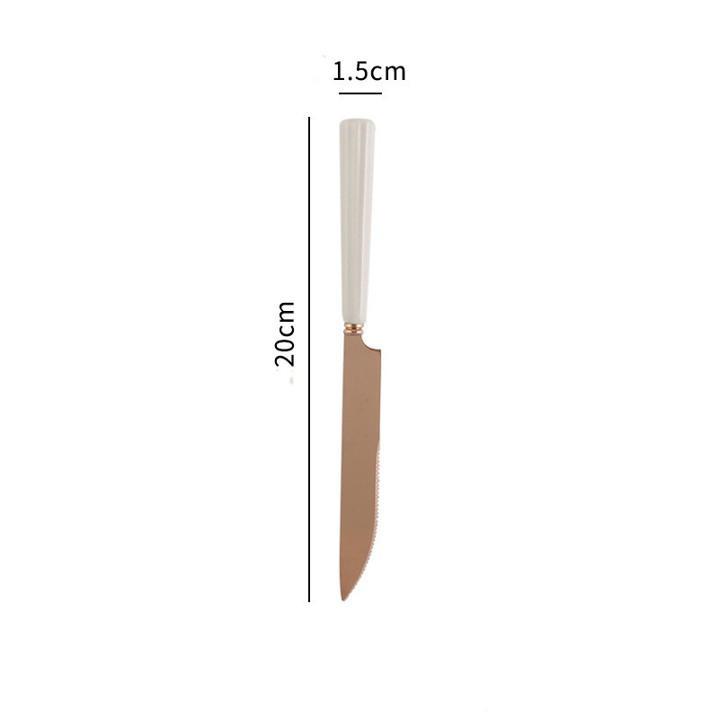 Beige dinner knife