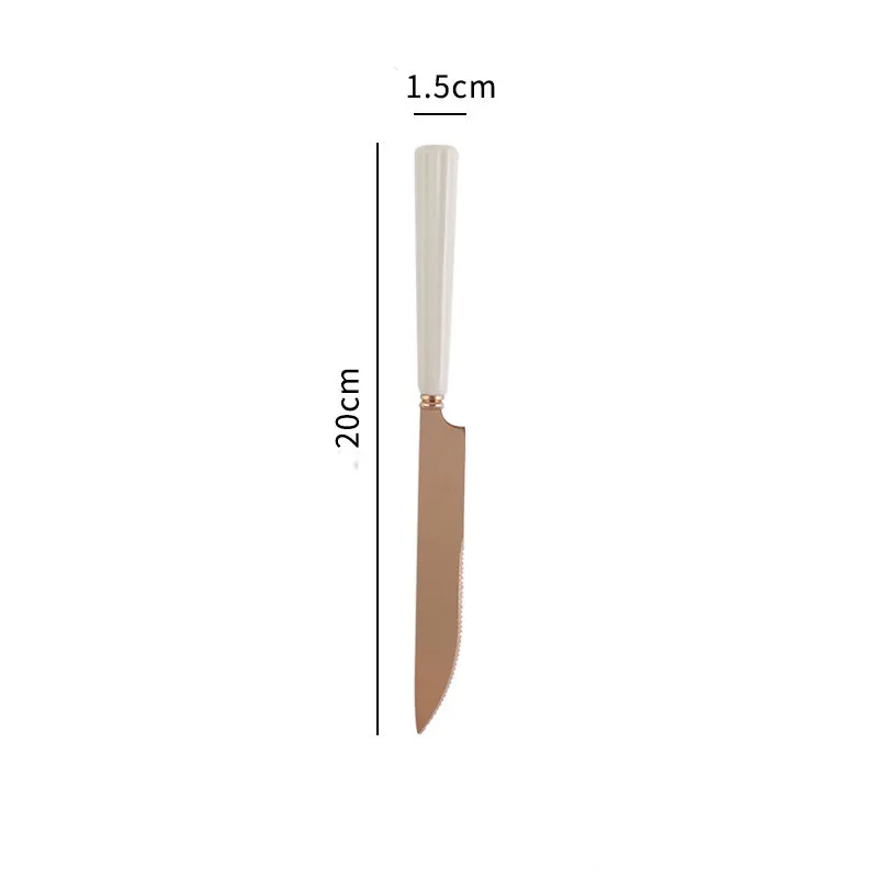 Scandinavian Ins Style Ceramic Tableware - Beige Dinner Knife