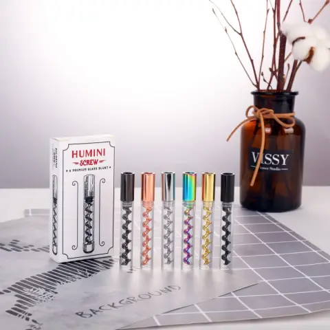 Spiral Pipe Atomizer Glass Twisty Blunt Dry Herb