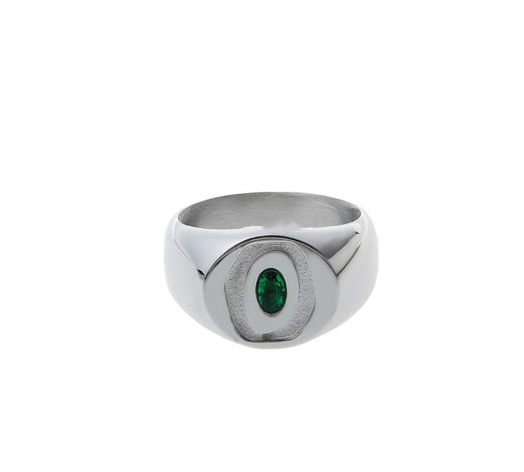 Title 8, Groene Zirkoon Hip Hop Street Alien Ring – Maak...