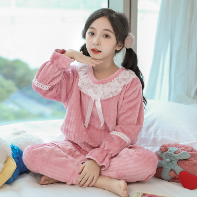 Flannel Thick Coral Fleece Middle-aged Children's Homewear