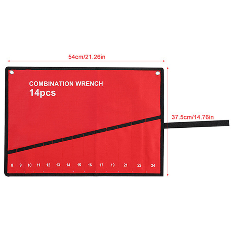 25 Pocket Canvas Spanner Wrench Storage Bag Tool Roll Up Organizer Pouch Case. — image 2